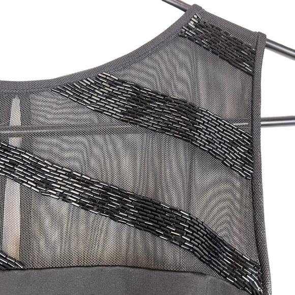 Lauren Ralph Lauren‎ Black Beaded Full Length Gown Size 2 - Picture 5 of 14